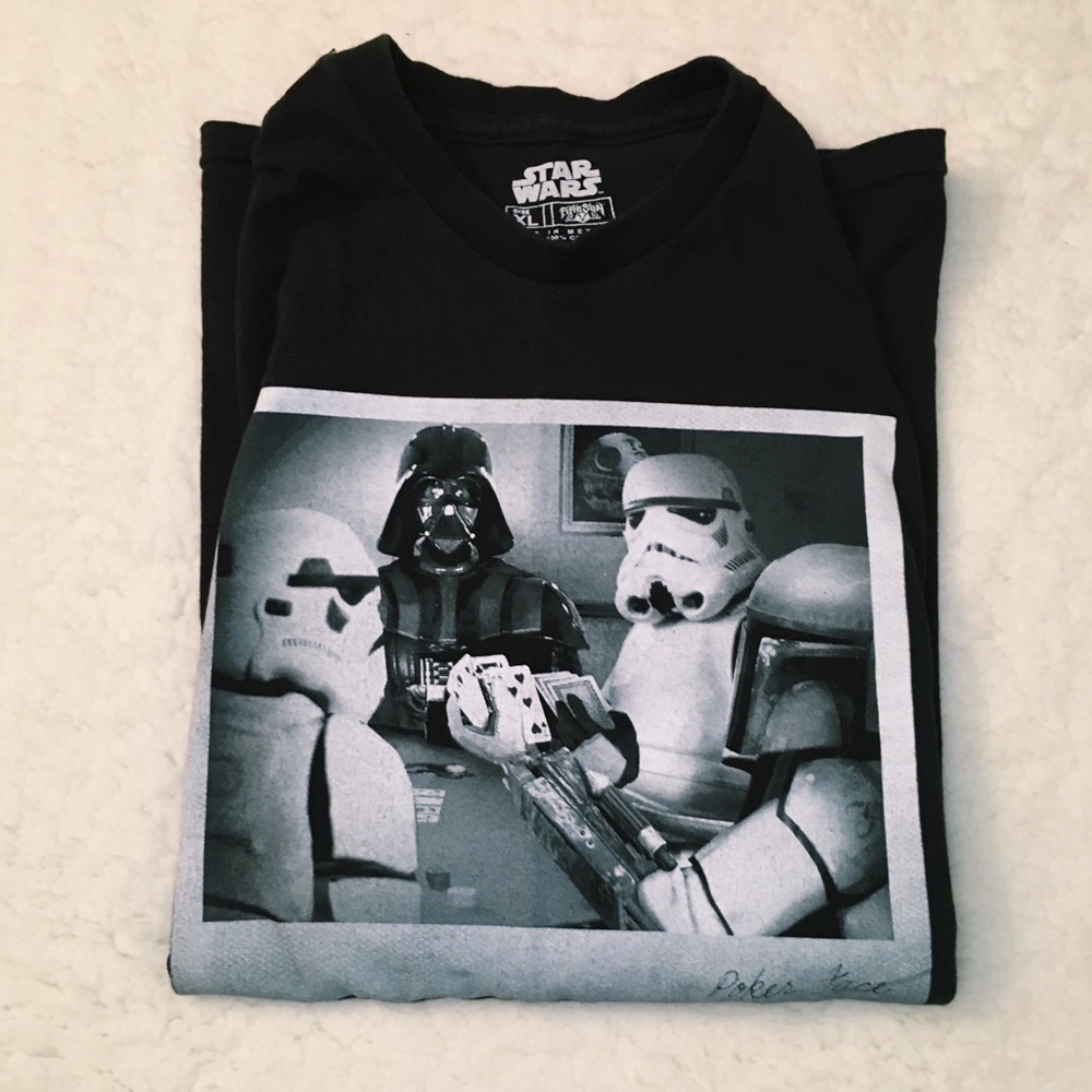 STAR WARS - BLACK XL T-SHIRT “Poker Face”